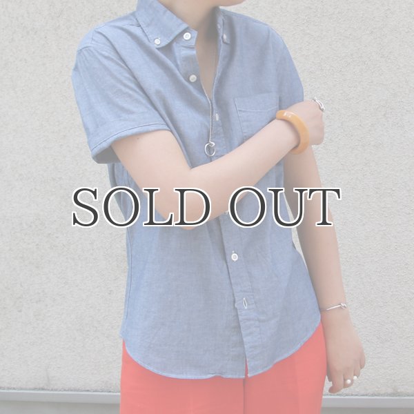 画像4: ワイドスプレッドボタンダウンカラー半袖シャツ [Lady's] 【MADE IN JAPAN】『日本製』/ Upscape Audience (4)