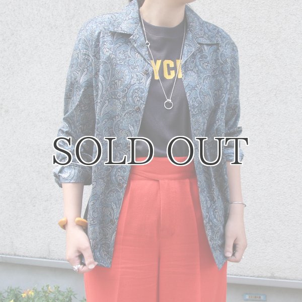 画像3: サラサ柄コットンクロス　オープンカラーL/Sシャツ【MADE IN JAPAN】『日本製』/ Upscape Audience (3)