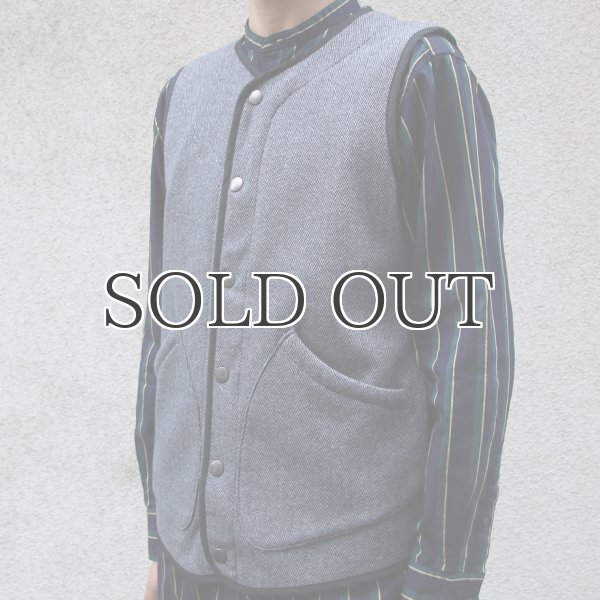 画像11: 【ボンバーヒート】爆暖TWEED スナップベスト『日本製』【MADE IN JAPAN】 / Upscape Audience (11)