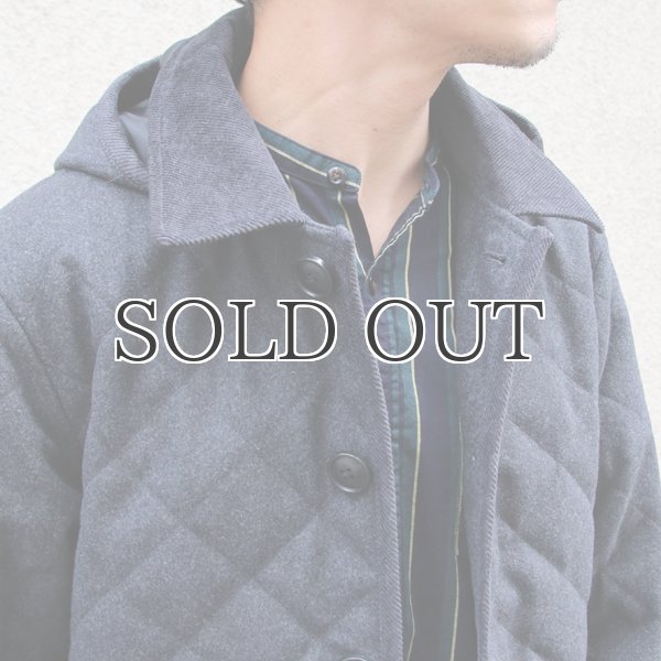 画像15: 610gウールメルトン 脱着フード付 キルティングジャケット 【送料無料】 / Audience (15)