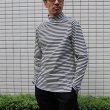 画像13: 【RE PRICE / 価格改定】高密度シルケットボーダーモックネック長袖Tシャツ【MADE IN JAPAN】『日本製』/ Upscape Audience (13)