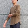 画像7: ランダムワッフル ヘムラウンドVネック　L/S　ニットソー【MADE IN JAPAN】『日本製』/ Upscape Audience (7)