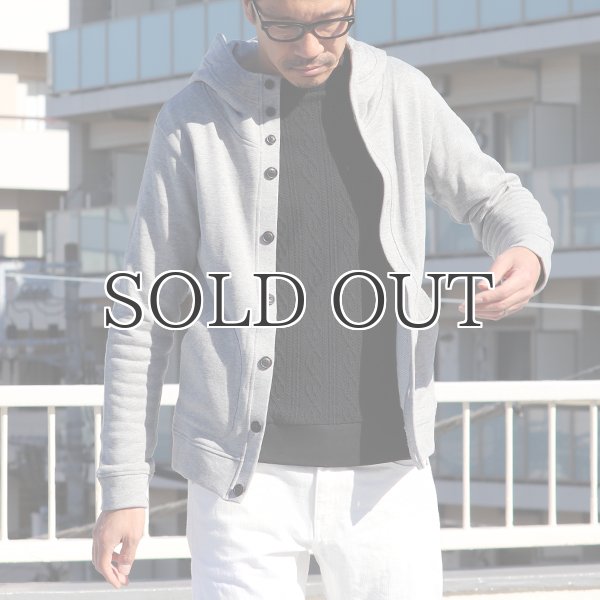 画像10: コーマ裏毛スタンドフードカーディガン【MADE IN JAPAN】『日本製』/ Upscape Audience (10)