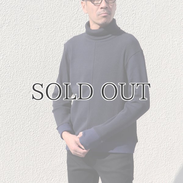 画像6: BOROライク ランダムワッフル タートルネックニット【MADE IN JAPAN】『日本製』/ Upscape Audience (6)