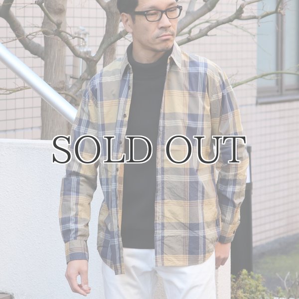 画像7: タイプライター 大判チェック ルーズFIT 裏前立 レギュラーカラー L/Sシャツ【MADE IN JAPAN】『日本製』/ Upscape Audience (7)