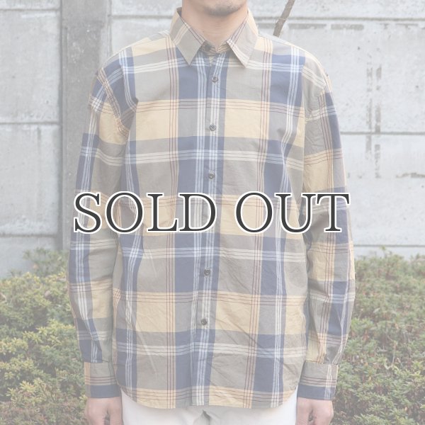 画像10: タイプライター 大判チェック ルーズFIT 裏前立 レギュラーカラー L/Sシャツ【MADE IN JAPAN】『日本製』/ Upscape Audience (10)