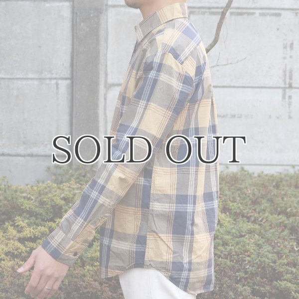 画像12: タイプライター 大判チェック ルーズFIT 裏前立 レギュラーカラー L/Sシャツ【MADE IN JAPAN】『日本製』/ Upscape Audience (12)