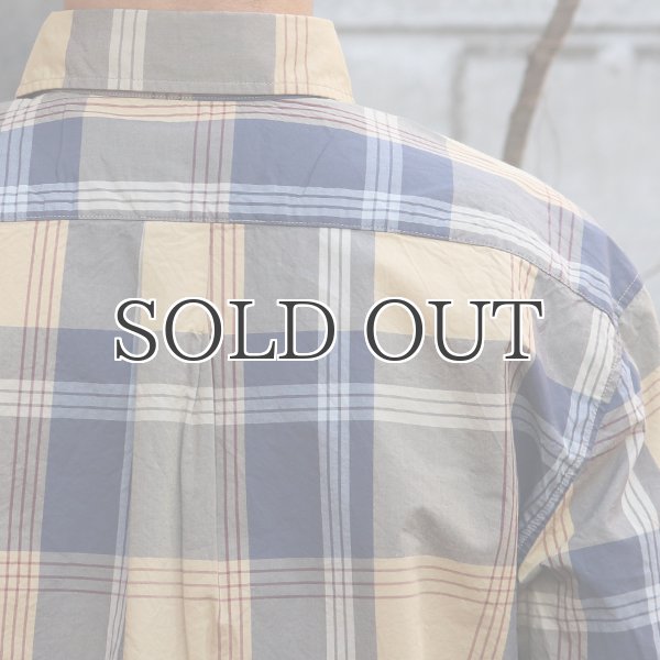 画像16: タイプライター 大判チェック ルーズFIT 裏前立 レギュラーカラー L/Sシャツ【MADE IN JAPAN】『日本製』/ Upscape Audience (16)