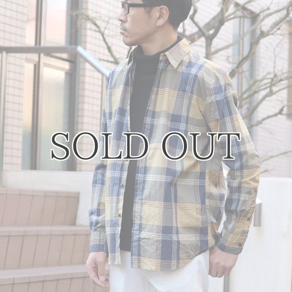 画像9: タイプライター 大判チェック ルーズFIT 裏前立 レギュラーカラー L/Sシャツ【MADE IN JAPAN】『日本製』/ Upscape Audience (9)