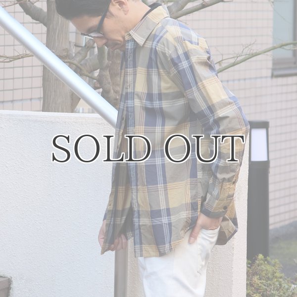 画像8: タイプライター 大判チェック ルーズFIT 裏前立 レギュラーカラー L/Sシャツ【MADE IN JAPAN】『日本製』/ Upscape Audience (8)