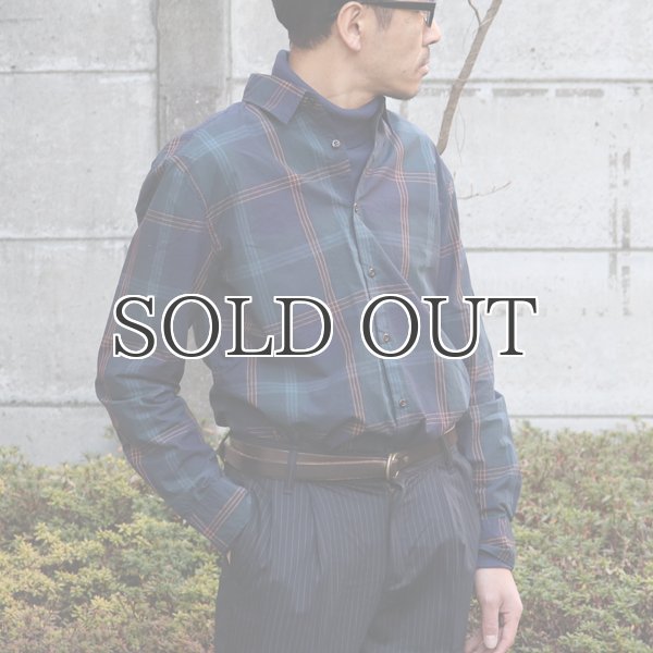 画像6: タイプライター 大判チェック ルーズFIT 裏前立 レギュラーカラー L/Sシャツ【MADE IN JAPAN】『日本製』/ Upscape Audience (6)