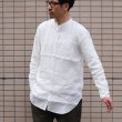 画像12: French Linen（フレンチリネン）ルーズFIT バンドカラー 長袖シャツ【MADE IN JAPAN】『日本製』/ Upscape Audience (12)