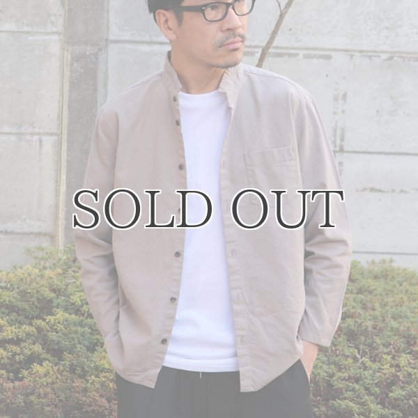 画像7: ソフトリネンコットンキャンバス スタンドスモールカラー9/S シャツジャケット【MADE IN JAPAN】『日本製』/ Upscape Audience (7)