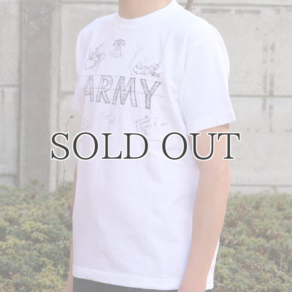 画像7: RIDING HIGH×EGG SNDWCH LABEL/ HANDWRITING STYLE PRINT TEE(ARMY) (7)