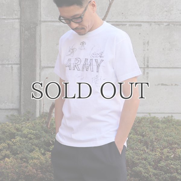 画像3: RIDING HIGH×EGG SNDWCH LABEL/ HANDWRITING STYLE PRINT TEE(ARMY) (3)