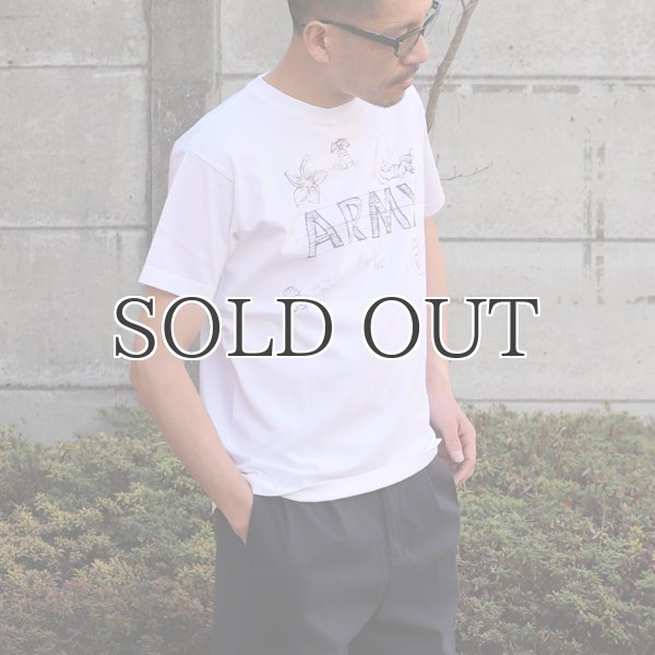 画像4: RIDING HIGH×EGG SNDWCH LABEL/ HANDWRITING STYLE PRINT TEE(ARMY) (4)