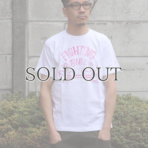 画像2: 【RE PRICE/価格改定】RIDING HIGH×EGG SNDWCH LABEL/ HANDWRITING STYLE PRINT TEE（FIGHTING） (2)