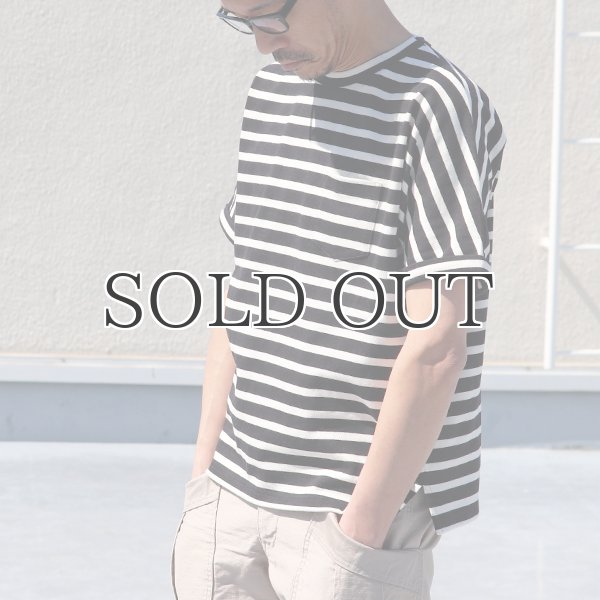 画像6: Basque 10オンス ( バスク天竺 )無地＆ボーダービッグポケT【MADE IN JAPAN】『日本製』/ Upscape Audience (6)