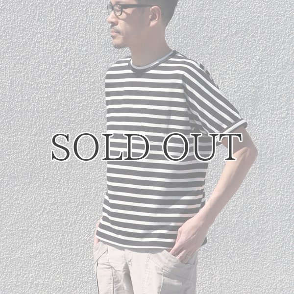 画像5: Basque 10オンス ( バスク天竺 )無地＆ボーダービッグポケT【MADE IN JAPAN】『日本製』/ Upscape Audience (5)