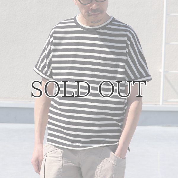 画像7: Basque 10オンス ( バスク天竺 )無地＆ボーダービッグポケT【MADE IN JAPAN】『日本製』/ Upscape Audience (7)