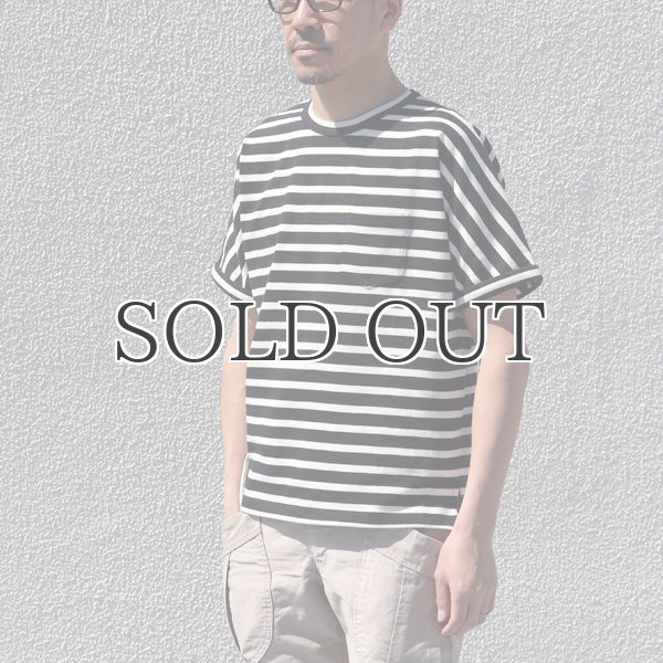 画像4: Basque 10オンス ( バスク天竺 )無地＆ボーダービッグポケT【MADE IN JAPAN】『日本製』/ Upscape Audience (4)