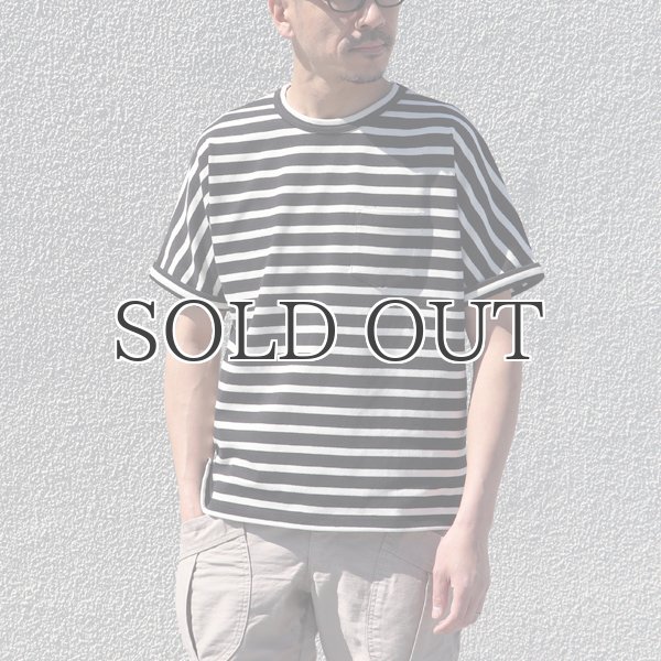 画像3: Basque 10オンス ( バスク天竺 )無地＆ボーダービッグポケT【MADE IN JAPAN】『日本製』/ Upscape Audience (3)