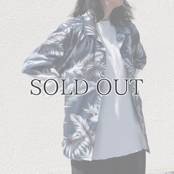 画像4: コットンレーヨン ヴィンテージボタニカル柄  オープンカラー ルーズフィットシャツ［Lady's］【MADE IN JAPAN】『日本製』/ Upscape Audience (4)