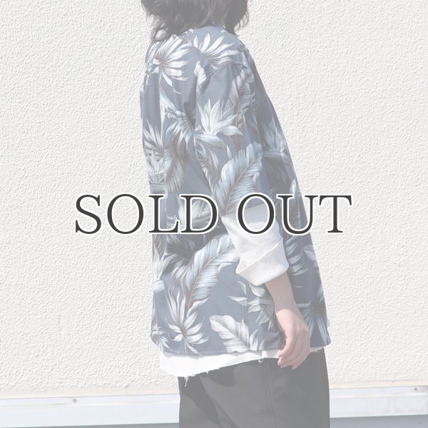 画像5: コットンレーヨン ヴィンテージボタニカル柄  オープンカラー ルーズフィットシャツ［Lady's］【MADE IN JAPAN】『日本製』/ Upscape Audience (5)