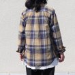 画像7: タイプライター 大判チェック ルーズFIT 裏前立 レギュラーカラー L/Sシャツ［Lady's］【MADE IN JAPAN】『日本製』/ Upscape Audience (7)