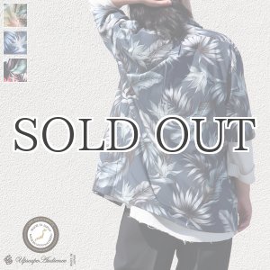 画像: コットンレーヨン ヴィンテージボタニカル柄  オープンカラー ルーズフィットシャツ［Lady's］【MADE IN JAPAN】『日本製』/ Upscape Audience