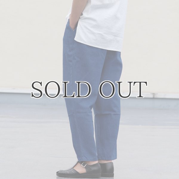 画像4: 【RE PRICE/価格改定】麻混デニムワイド2タックアンクルパンツ【MADE IN JAPAN】『日本製』 / Upscape Audience (4)