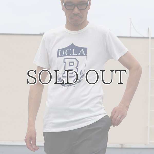 画像10: UCLA"UCLA B"エンブレム三素材混カレッジプリント半袖クルーネックTシャツ / Audience (10)