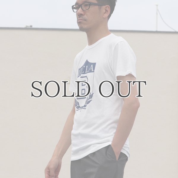 画像11: UCLA"UCLA B"エンブレム三素材混カレッジプリント半袖クルーネックTシャツ / Audience (11)