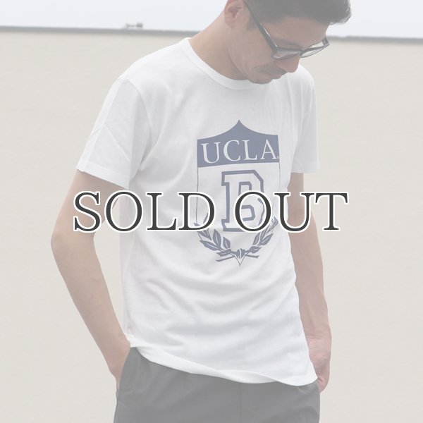 画像12: UCLA"UCLA B"エンブレム三素材混カレッジプリント半袖クルーネックTシャツ / Audience (12)