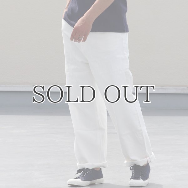 画像3: 赤耳（セルヴィッチ）ホワイトデニムワイドペインターインステップカットパンツ【MADE IN JAPAN】『日本製』/ Upscape Audience (3)