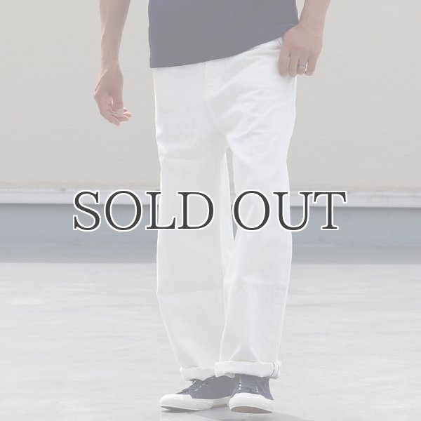 画像5: 赤耳（セルヴィッチ）ホワイトデニムワイドペインターインステップカットパンツ【MADE IN JAPAN】『日本製』/ Upscape Audience (5)