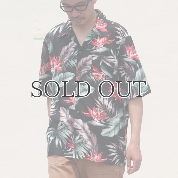 画像5: コットンレーヨン ヴィンテージボタニカル柄  オープンカラー ルーズフィットシャツ【MADE IN JAPAN】『日本製』/ Upscape Audience (5)