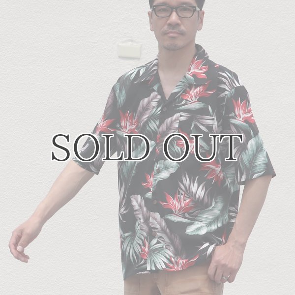 画像4: コットンレーヨン ヴィンテージボタニカル柄  オープンカラー ルーズフィットシャツ【MADE IN JAPAN】『日本製』/ Upscape Audience (4)