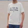 画像9: ソフトエアー裏毛"N.74th St. West Side"プリントラグラン半袖スウェットシャツ【MADE IN JAPAN】『日本製』/ Upscape Audience (9)