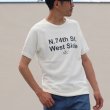 画像8: ソフトエアー裏毛"N.74th St. West Side"プリントラグラン半袖スウェットシャツ【MADE IN JAPAN】『日本製』/ Upscape Audience (8)