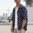 画像3: コットンレーヨン BIG DOT柄  オープンカラー ハーフスリーブシャツ【MADE IN JAPAN】『日本製』/ Upscape Audience (3)
