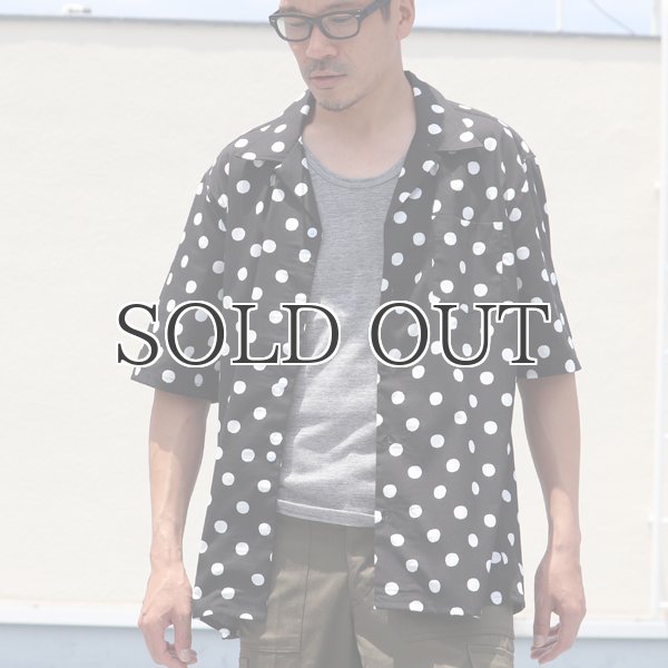 画像3: コットンレーヨン BIG DOT柄  オープンカラー ハーフスリーブシャツ【MADE IN JAPAN】『日本製』/ Upscape Audience (3)
