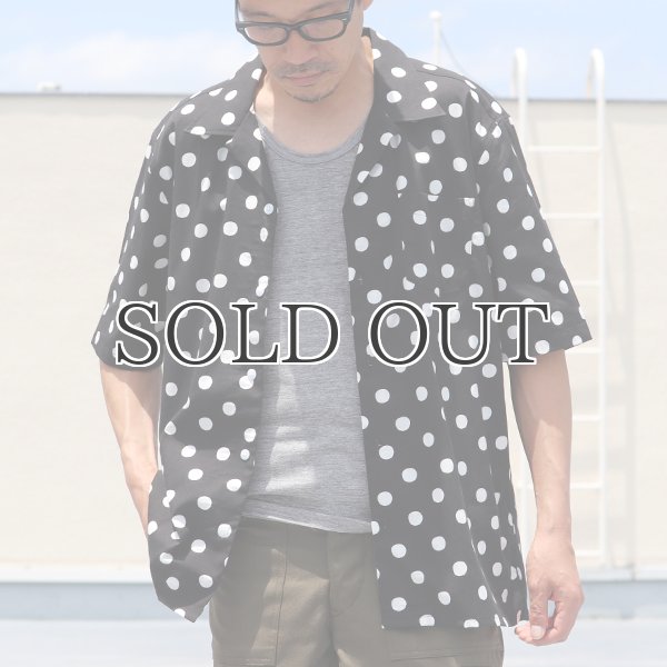 画像6: コットンレーヨン BIG DOT柄  オープンカラー ハーフスリーブシャツ【MADE IN JAPAN】『日本製』/ Upscape Audience (6)