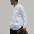 画像5: コットンギャバジンレースアップバンドカラー長袖シャツTEE【MADE IN JAPAN】『日本製』/ Upscape Audience (5)