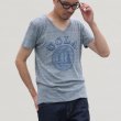 画像3: 【RE PRICE / 価格改定】 UCLA"UCLA"大学ロゴ三素材混カレッジプリント半袖VネックTシャツ / Audience (3)