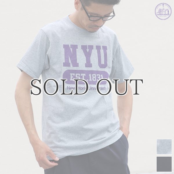 画像1: NEW YORK UNIVERSITY"NYU EST.1831"C/N S/S 6.6oz オールドプリントT / Audience (1)