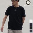 画像1: 【RE PRICE / 価格改定】JPSダブルニットクルーネックヘンリー半袖Tシャツ【MADE IN JAPAN】『日本製』/ Upscape Audience (1)