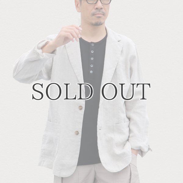 画像6: French Linen(フレンチリネン)ナチュールドキャンバス2Bジャケット【MADE IN JAPAN】『日本製』/ Upscape Audience (6)