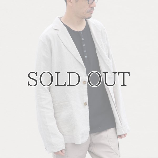 画像3: French Linen(フレンチリネン)ナチュールドキャンバス2Bジャケット【MADE IN JAPAN】『日本製』/ Upscape Audience (3)