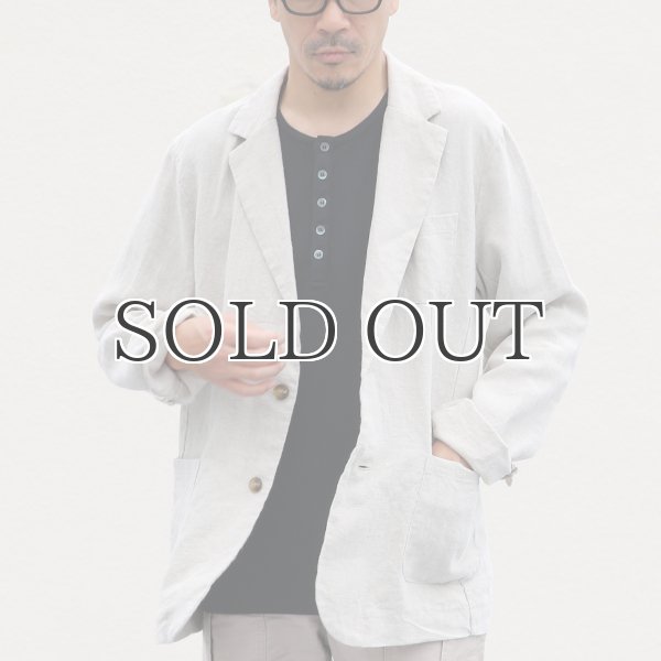 画像4: French Linen(フレンチリネン)ナチュールドキャンバス2Bジャケット【MADE IN JAPAN】『日本製』/ Upscape Audience (4)